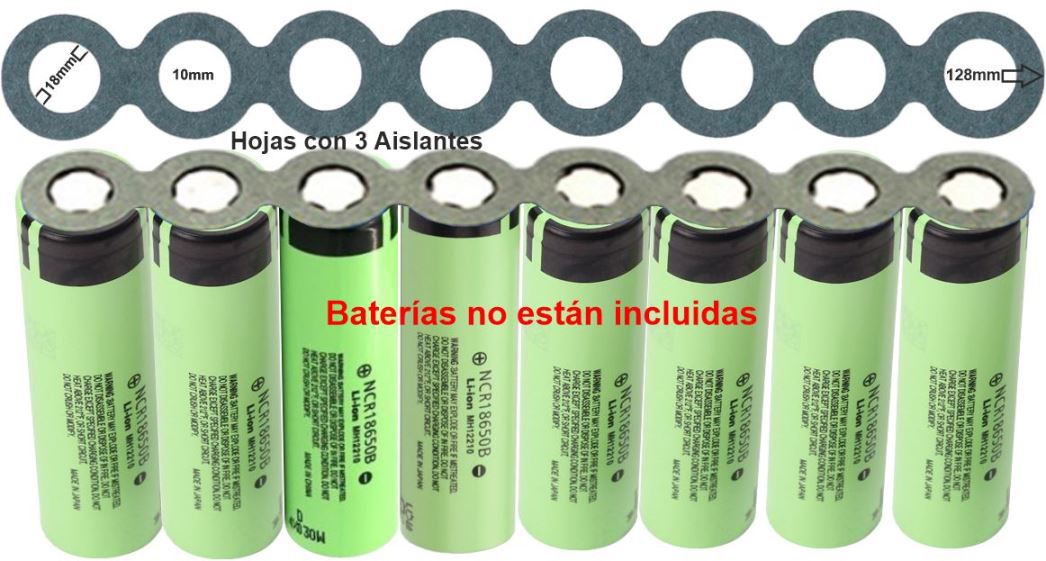 Aislantes baterias 8x18650 Linea